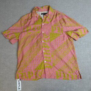 The Purple Brand Shirt Small Pink Geometric